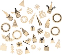 34 mini silhouettes de Noël - Artemio - bois 