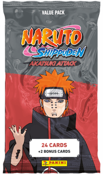 24 cartes à collectionner avec 2 cartes bonus Naruto Shippuden Akatsuki Attack - Panini