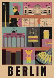 Puzzle Compact 1000 pièces - Style in the City, Berlin - Clementoni