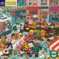Puzzle de 1000 pièces - Marché en ville - Eeboo
