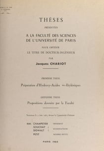 Préparation d'hydroxy-acides ?-éthyléniques - Suivi de Propositions données par la Faculté : Adhérence des revêtements organiques