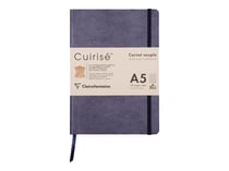 Carnet - Format A5 14.8 x 21 cm - Cuirisé - Clairefontaine - 144 pages lignées - Pétrole
