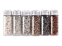 Perles de rocaille 4,5mm à enfiler Créalia - noir / or / gris / beige / bronze / transparent