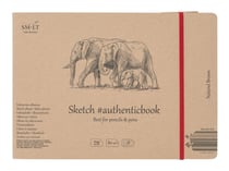 Carnet à dessin brun - 28 feuilles - 135g/m²