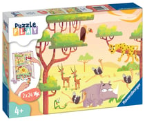 Puzzle Bois Enfant, 3PCS Jouets Enfant Animaux Puzzle, Jeu Educatif Puzzle  à Encastrements Bébé, Montessori Jeux Anniversaire Noël, Jouet Cadeau Fille