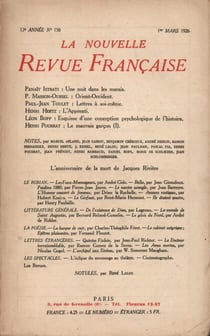 La Nouvelle Revue Française N' 150 (Mars 1926)