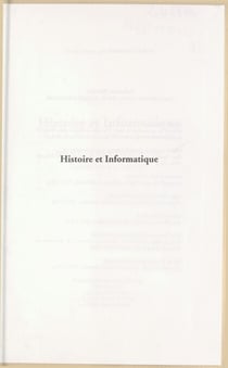 Histoire et informatique : base de données, recherche documentaire multimédia - Actes du 1er colloque national de l'association «Histoire et informatique», Université Rennes 2, juin 1994