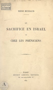 Le sacrifice en Israël et chez les Phéniciens