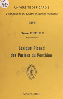 Lexique picard des parlers du Ponthieu