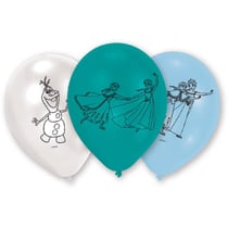 6 Ballons Latex - La reine des neiges - 23cm