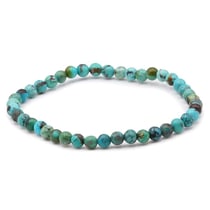 Bracelet Boule - 04 mm en pierre naturelle de Turquoise du Tibet