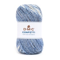 Confetti - Bleu 555 - DMC - Pelote de fil à tricoter