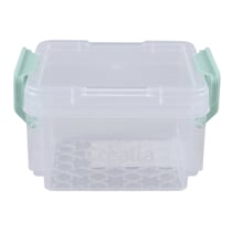 Boîte plastique transparente avec couvercle amovible 8,5 x 6,5 x 5x5 cm - Créalia