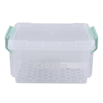 Boîte plastique transparente avec couvercle amovible 15,5 x 10,3 x 8,3 cm - Créalia