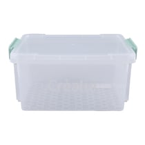 Boîte plastique transparente avec couvercle amovible 22,5 x 17,5 x 13,5 cm - Créalia