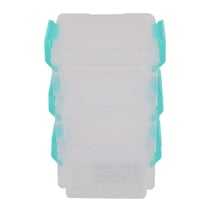 Lot de 3 boîtes plastiques transparentes avec couvercle amovible 8,8 x 6,7 x 14 cm - Créalia
