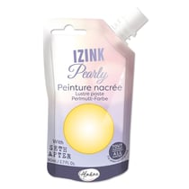 Peinture nacrée Izink Pearly - Aladine -  80 ml - Jaune pastel