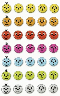 Stickers Émoticones Cooky Maildor - 1 planche