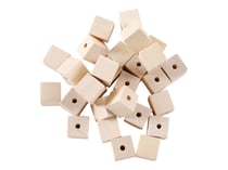 Sachet de perles carrées en bois naturel - Créalia