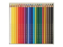 Boîte en métal de 24 crayons polychromos