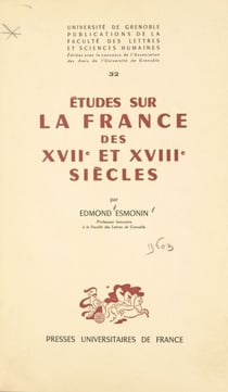 Études sur la France des XVIIe et XVIIIe siècles