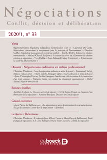 Négociations - Négociations ordinaires en milieu professionnel