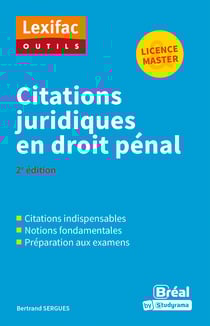 Citations juridiques en droit pénal - Licence, Master