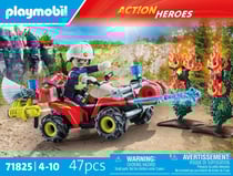 Playmobil - Pompier avec quad et arbustes enflammés - 71825 - Les pompiers