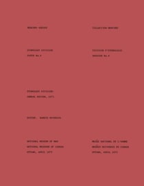 Ethnology Division: Annual review 1972