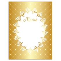 Lot de 4 cartes de menu - Or réveillon