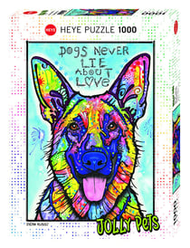 Puzzle 1000 pièces - Dogs never lie about love