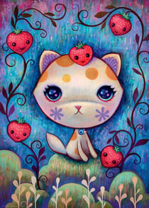 Puzzle 1000 pièces - Strawberry Kitty