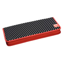 Etui tricot - noir et pois blancs