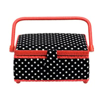 Boite ouvrage - noir et pois blancs