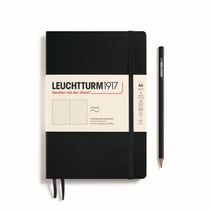 Carnet Leuchtturm1917 - Noir - A5 14,5 x 21 cm - 123 pages numérotées pointillées