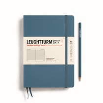 Carnet Leuchtturm1917 - Stone Blue - A5 14,5 x 21 cm - 251 pages numérotées lignées