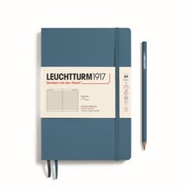 Carnet Leuchtturm1917 - Stone blue - A5 14,5 x 21 cm - 123 pages numérotées lignées
