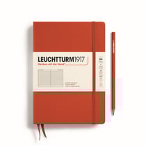 Carnet Leuchtturm1917 - Fox Red - A5 14,5 x 21 cm - 251 pages numérotées lignées