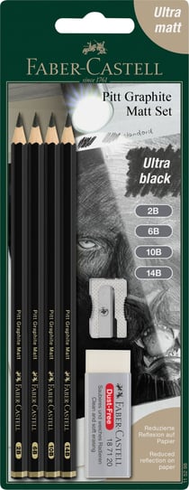 Lot de 6 crayons mats 2B/6B/10B/14B - Faber-Castell - Pitt Graphite