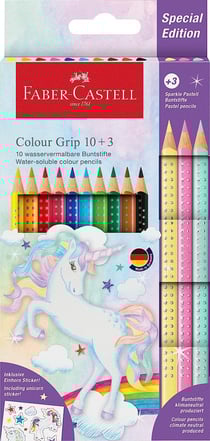 13 crayons de couleur - Colour GRIP Licorne - Faber-Castell