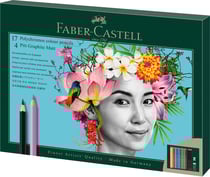 Coffret de 23 crayons de couleur et crayons - Faber-Castell - Polychromos & Pitt Graphite Matt