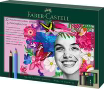 Coffret de 40 crayons de couleur - Faber-Castell - Polychromos & Pitt Graphite Matt