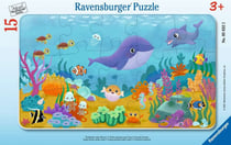 Puzzle cadre 15 pièces - Petits animaux sous l'eau - Ravensburger