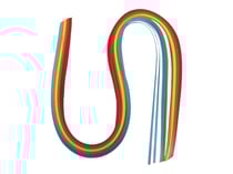 100 bandes de papier arc en ciel - quilling - 50x0,3cm