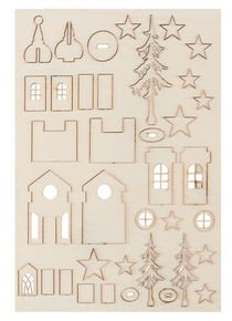 Kit en bois Rayher - Scenette église de Noël