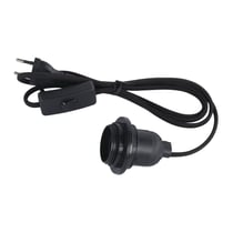 Douille de lampe - E27 - Noire