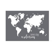 Pochoir A3 - mappemonde