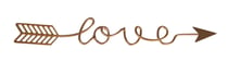 Décoration écriture métallique "Love"