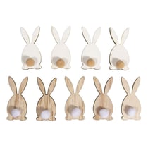 Lot de 9 mini lapins avec pompon Rayher