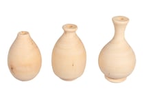 Lot de 3 mini vases décoratif en bois Rayher